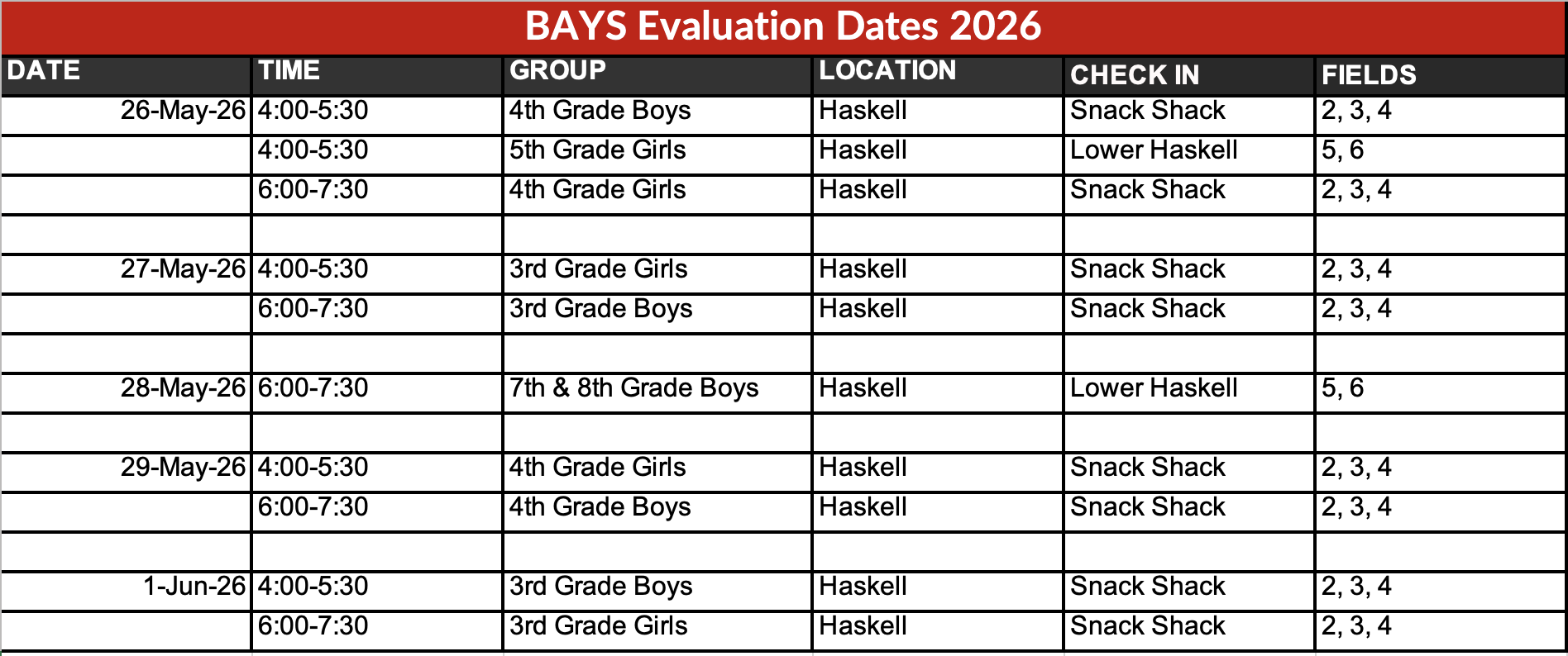 eval times